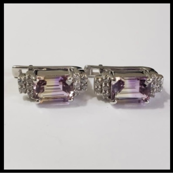 On Sale - 925 Silver & Ametrine Ring and Earrings - Picture 2 of 3